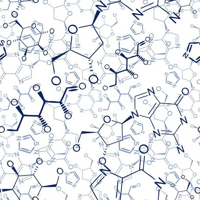 蓝色分子图背景
