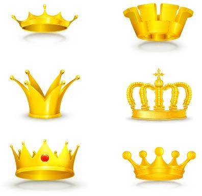 六个金色皇冠