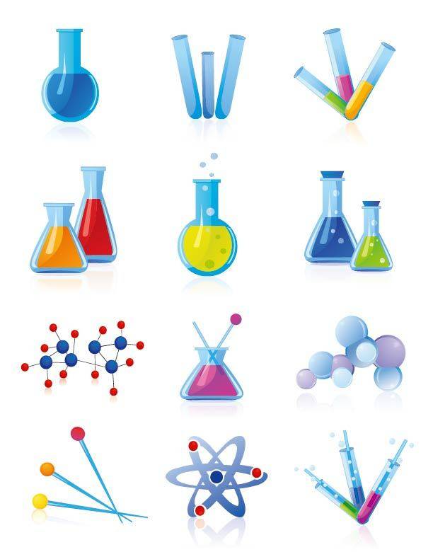 不同实验器材和分子结构