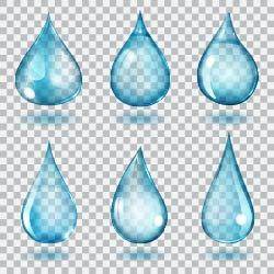 六个矢量水滴