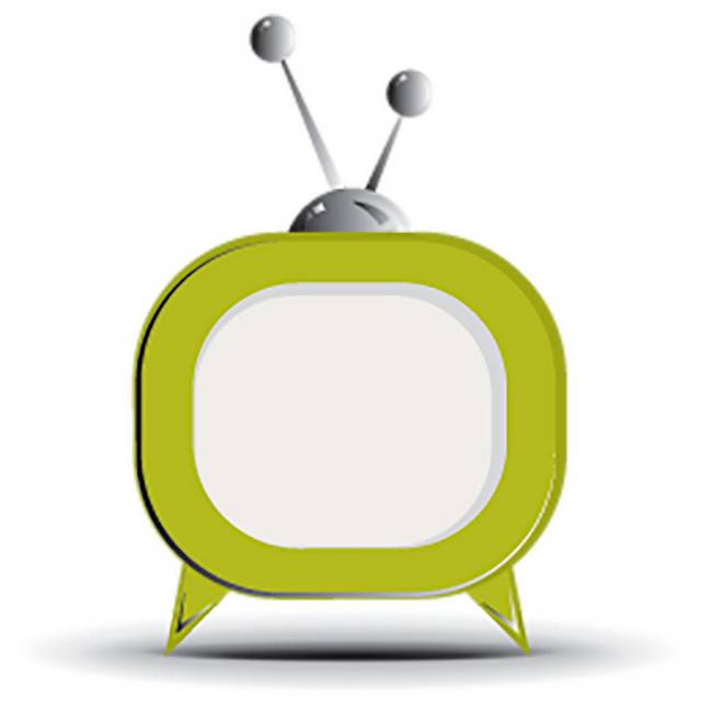 绿色电视机素材