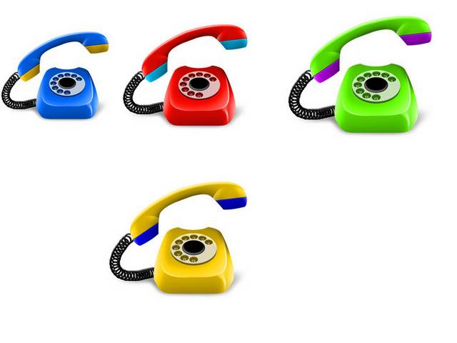 多种颜色固定电话