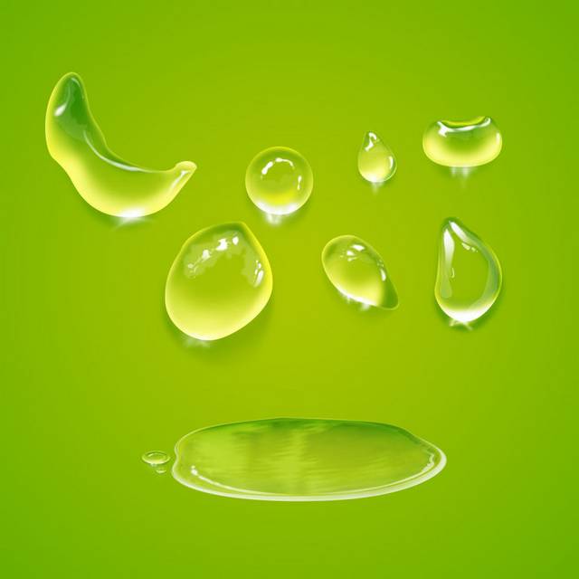 绿色精美水滴素材