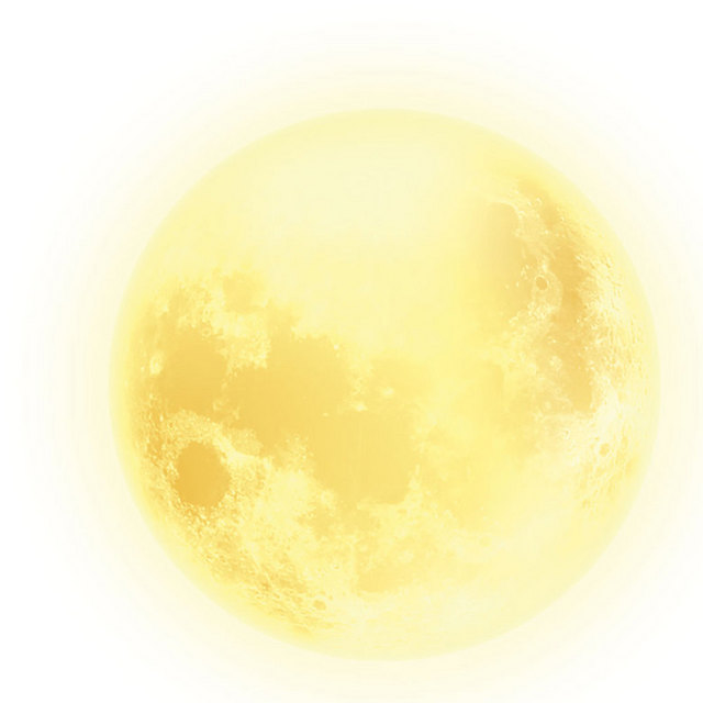 黄色月亮素材