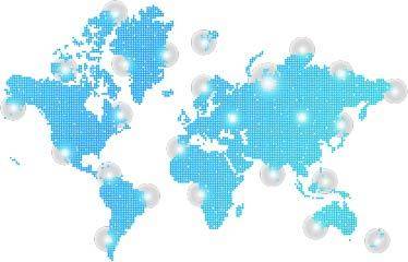 蓝色世界地图设计元素