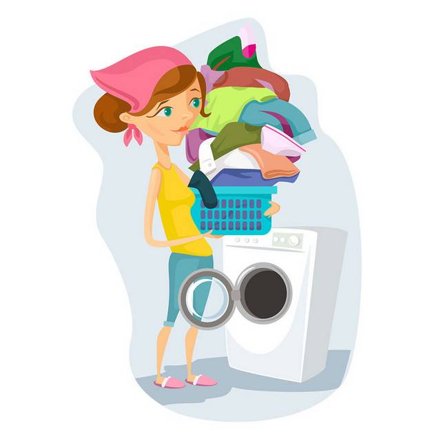 洗衣机插画元素