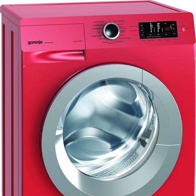 红色洗衣机