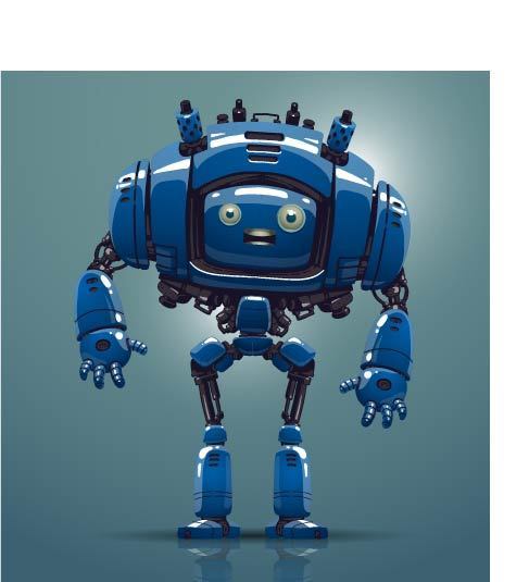 蓝色金属机器人