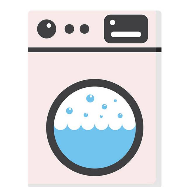 粉色偏平化洗衣机素材