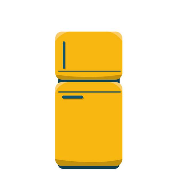 黄色冰箱卡通素材