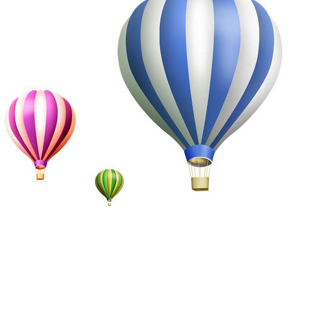 漂浮的热气球素材