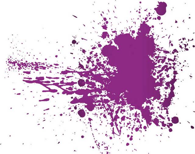 紫色颗粒喷溅素材