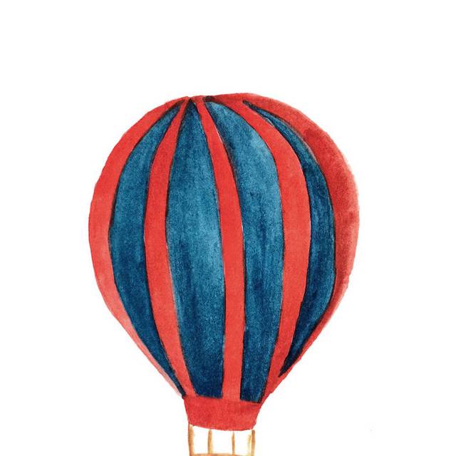 热气球插画设计素材