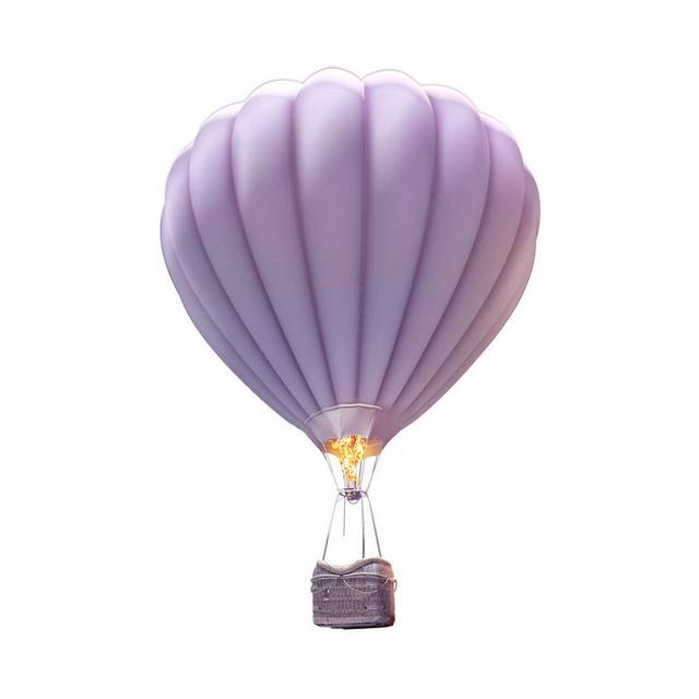 紫色热气球素材