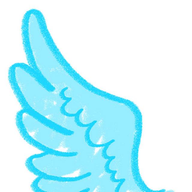 卡通蓝色翅膀