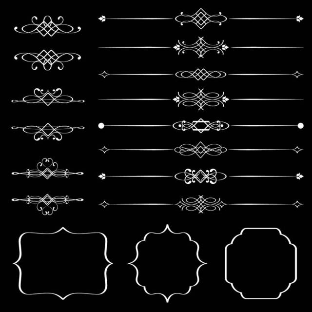白色分割线素材
