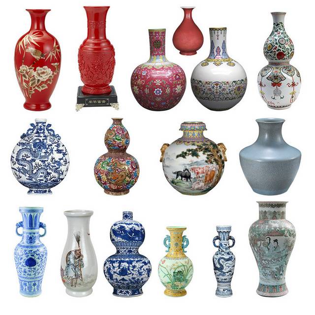 中式花瓶设计素材