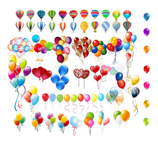 各种气球元素
