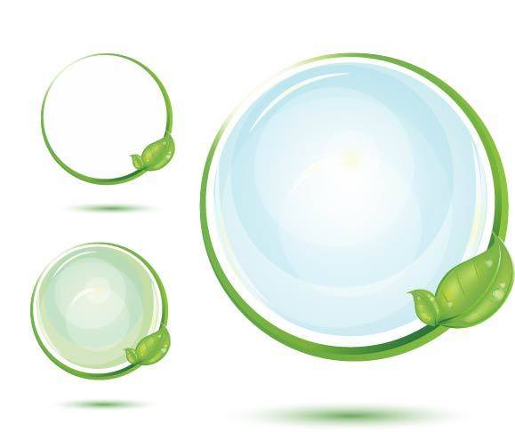 绿色环保泡泡素材