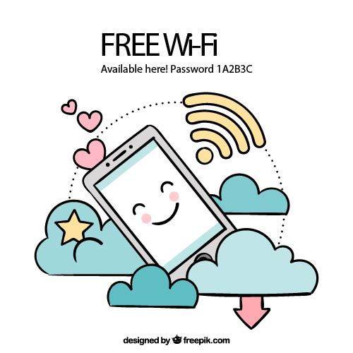 卡通矢量wifi图标