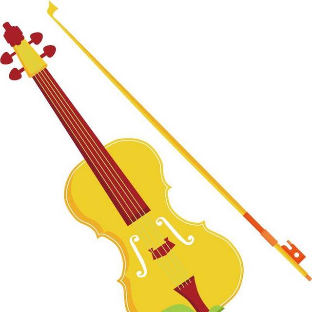 黄色拉提琴素材