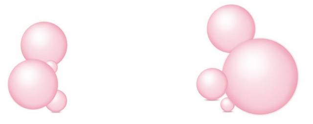 粉色气泡设计素材