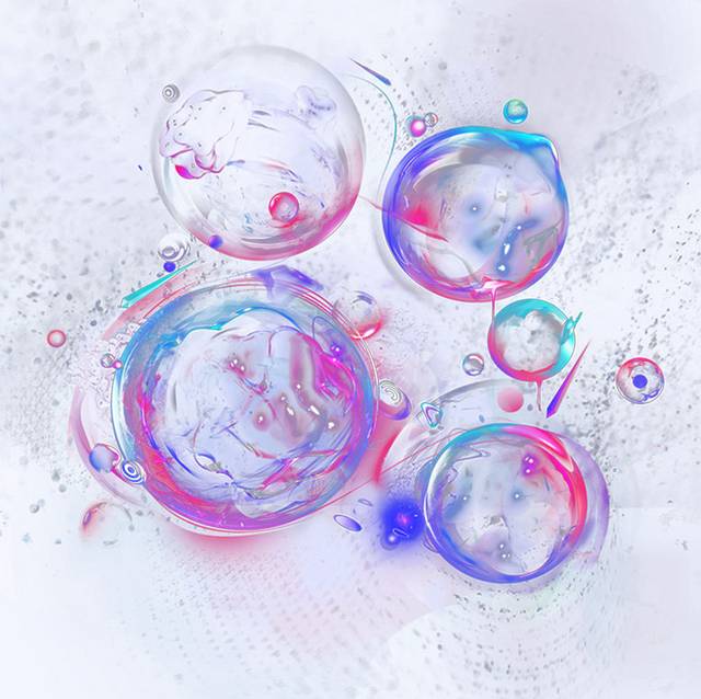 梦幻彩色气泡设计素材