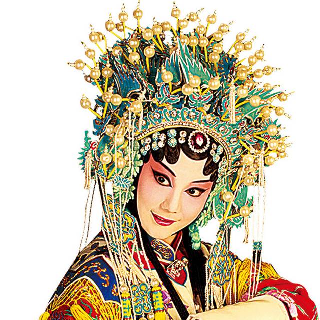 黄色衣服精美京剧人物