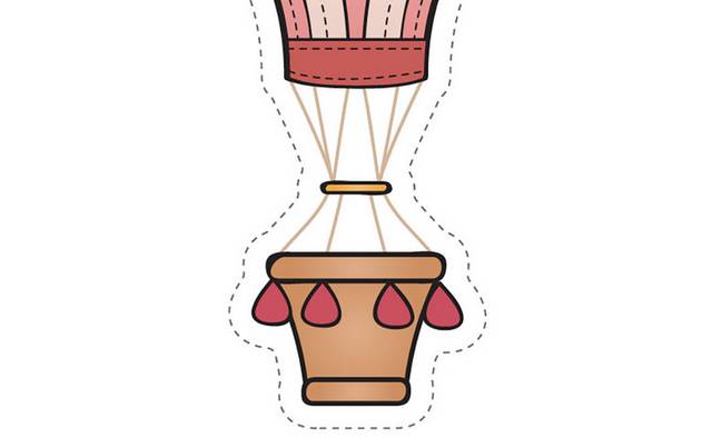 卡通热气球设计元素