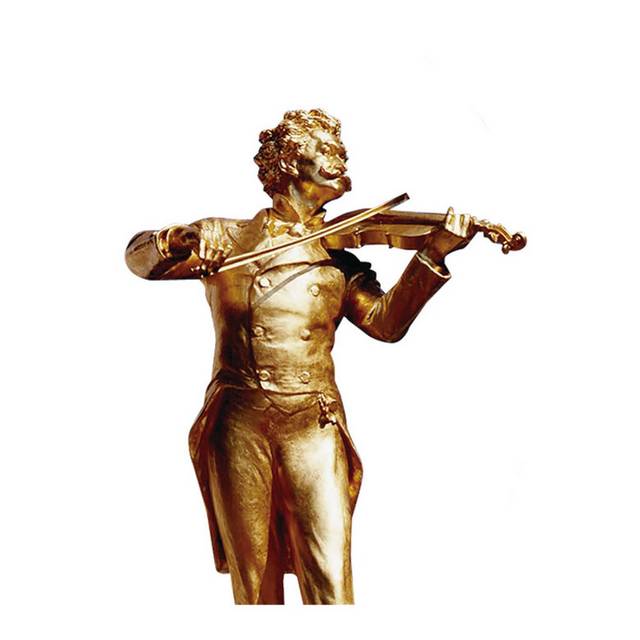 拉小提琴的雕塑