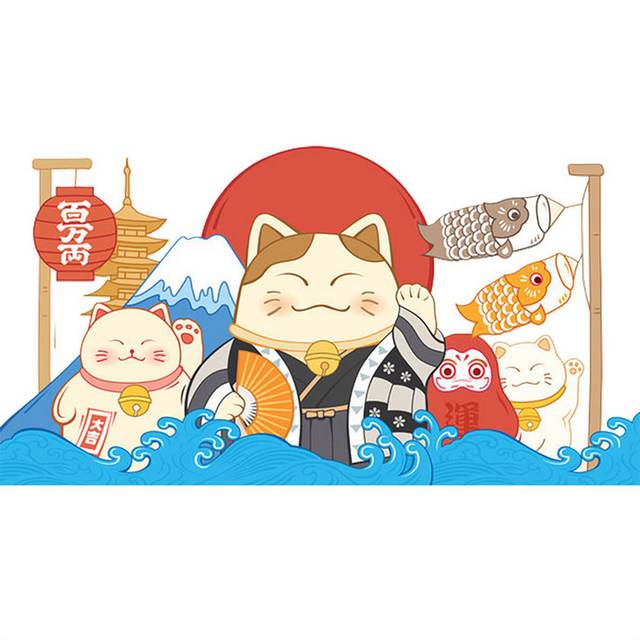 日式招财猫设计素材