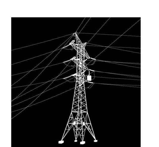 白色电线杆矢量元素