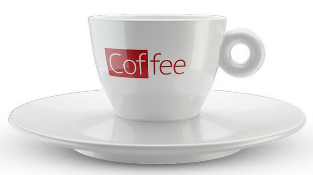 白色陶瓷咖啡杯素材