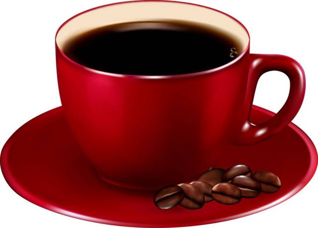 红色咖啡杯素材