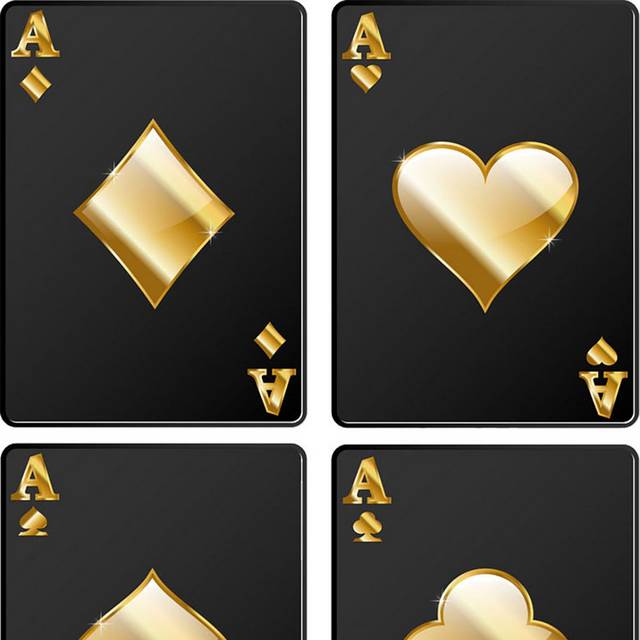 金色创意扑克素材