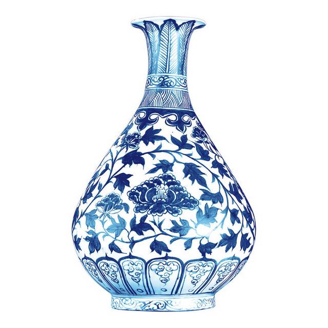 青花瓷瓶子设计素材