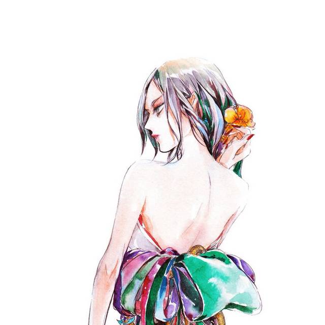 精美插画背影