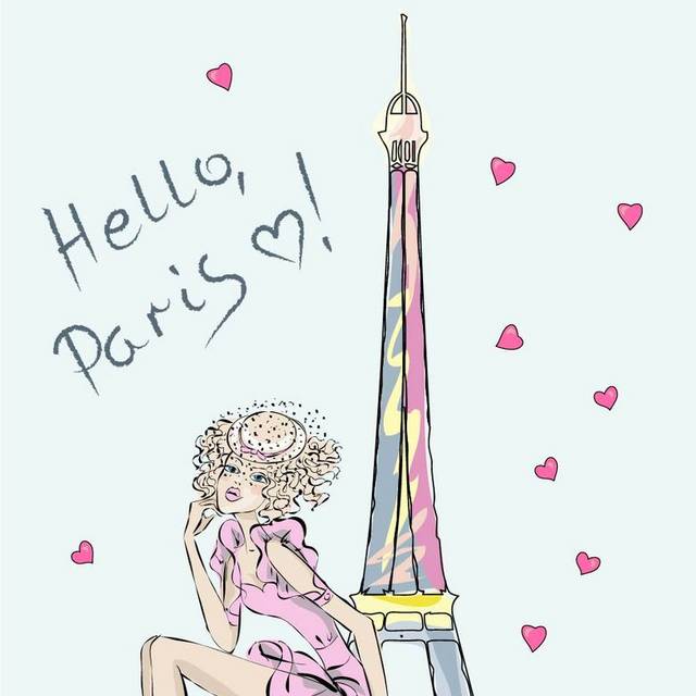 人物插画现代手绘女性