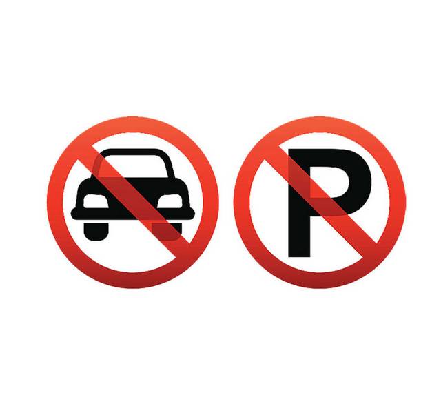 两个禁止停车标志