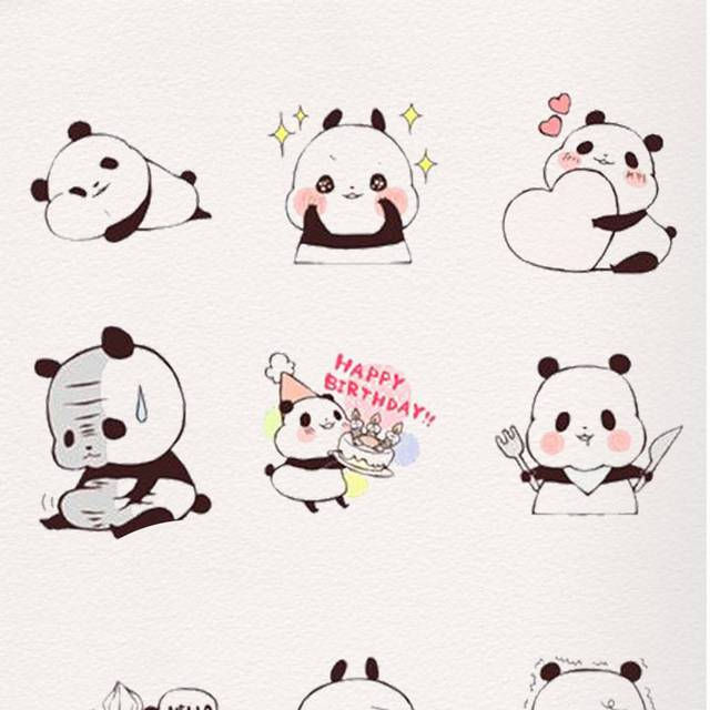 可爱小熊猫设计素材