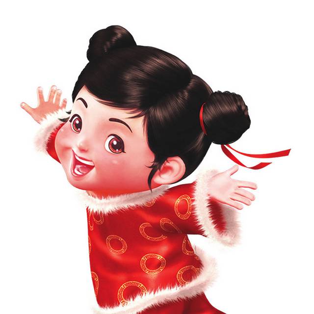 可爱拜年娃娃素材下载