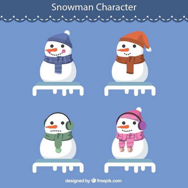 卡通雪人合集