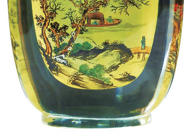 鼻煙壺 工芸品　瑠璃　山水画 内絵鼻煙壺 四季山水 ➄点セット インテリア - メルカリ