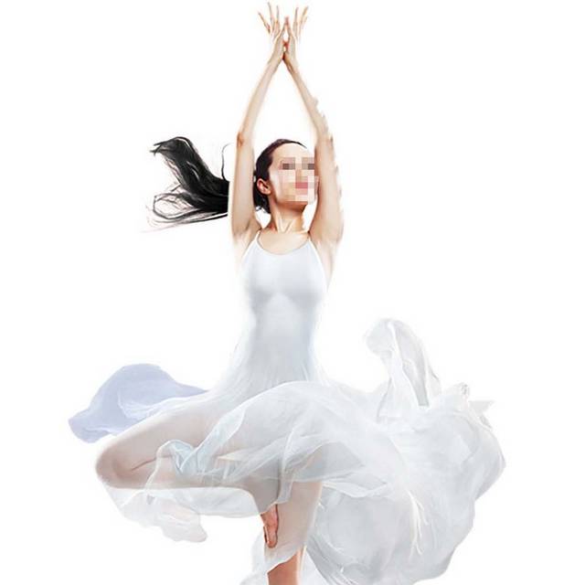 白色连衣裙模特素材