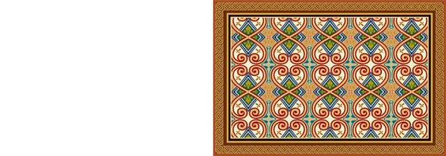 复古地毯设计元素矢量图