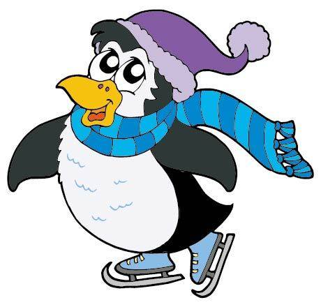 企鹅滑冰素材