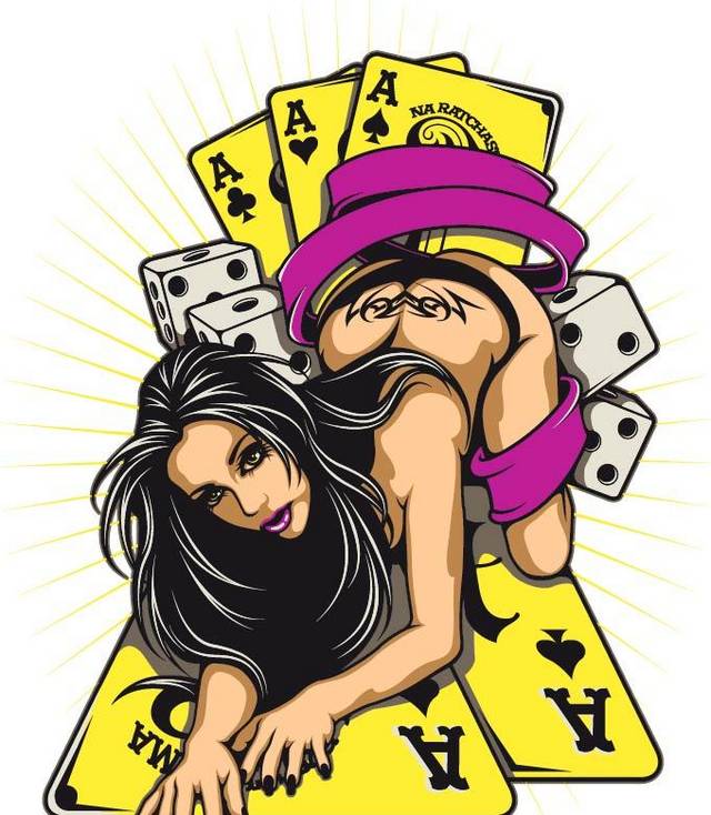 扑克牌和美女
