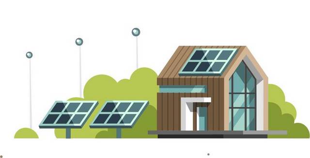 太阳能电池板和房屋