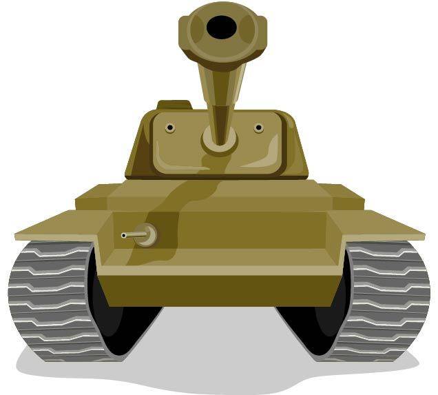 手绘坦克设计矢量素材