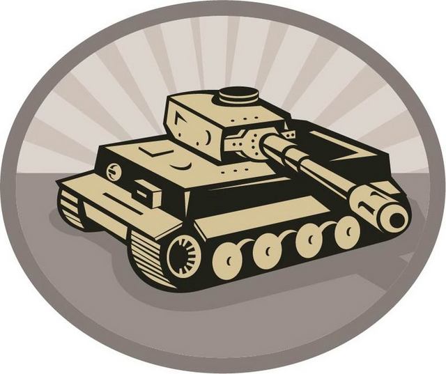 坦克插画矢量素材